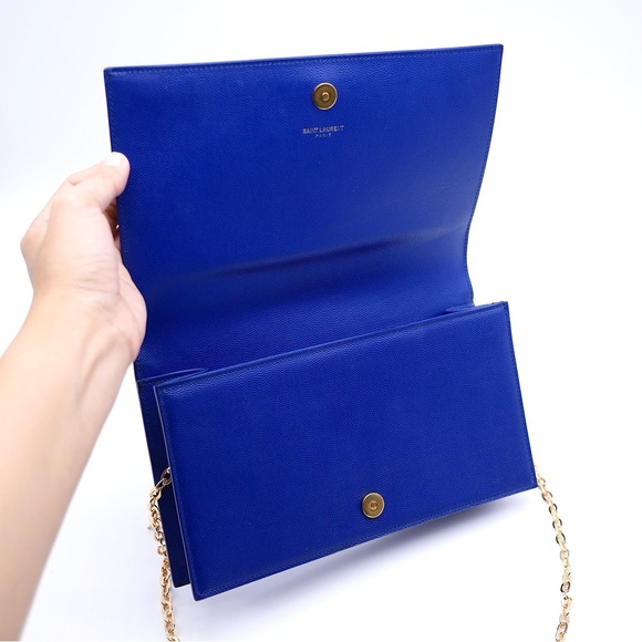 🍓YSL Monogram Flap Clutch in Grained Leather - Picture 9 of 16